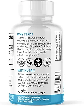 TTFD Thiamine B1 Supplement | 100mg 60 Servings - Image 3