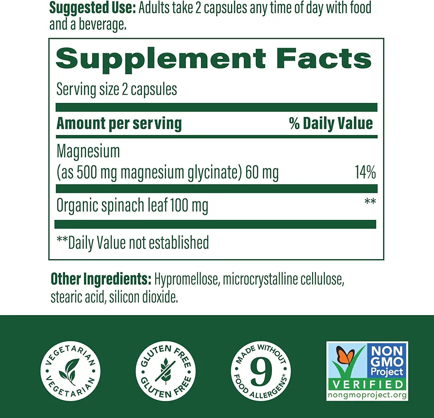MegaFood Magnesium Glycinate 500mg | 120 Tablets - Image 2