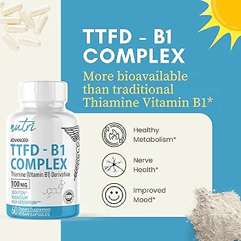 TTFD Thiamine B1 Supplement | 100mg 60 Servings - Image 4