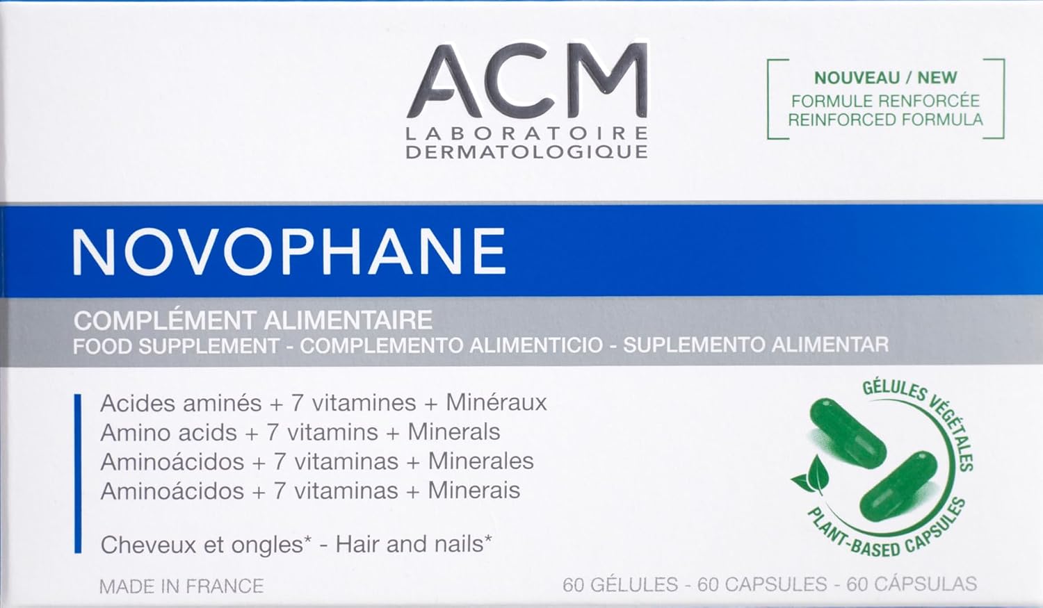 ACM Novophane Caps: Hair & Nail Strength Supplement | 60 Capsules - Image 2