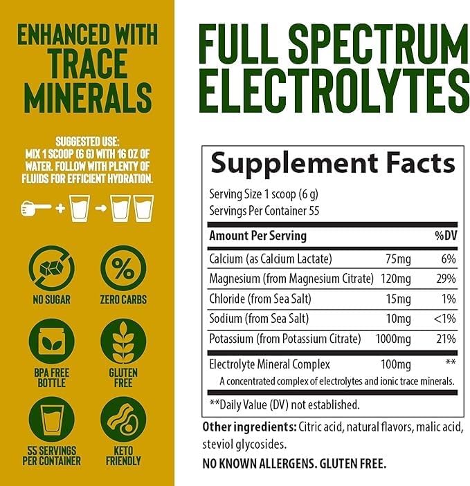 Trace Minerals Keto Electrolyte Powder | Sugar-Free Hydration | 55 Scoops - Image 2