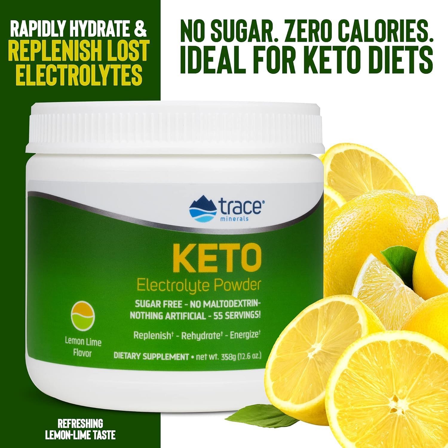 Trace Minerals Keto Electrolyte Powder | Sugar-Free Hydration | 55 Scoops - Image 6
