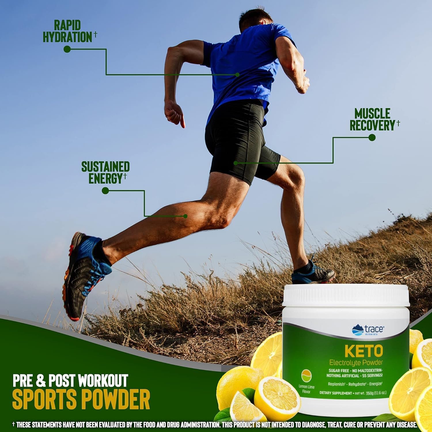 Trace Minerals Keto Electrolyte Powder | Sugar-Free Hydration | 55 Scoops - Image 4