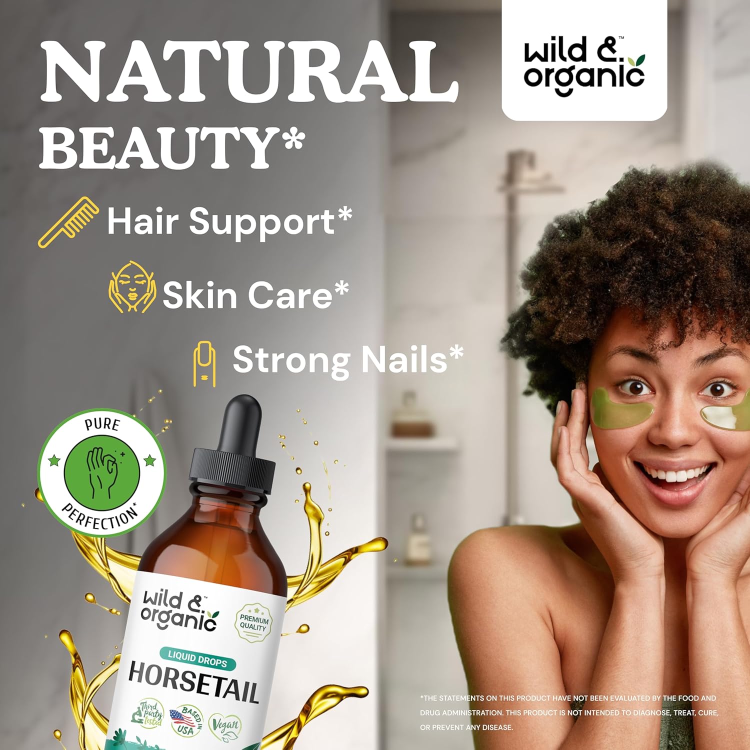 Wild & Organic Horsetail Tincture | Natural Hair, Skin & Nail Support | 118 ml - Image 9