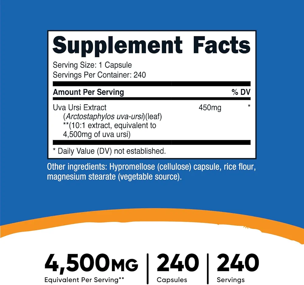 Nutricost Uva Ursi 4500mg | Urinary Tract Health Support | 240 Capsules - Image 2