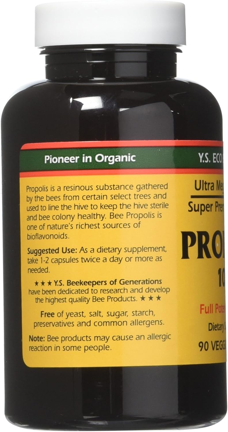 YS Eco Bee Farms Propolis 1000 mg | 90 Count - Image 2