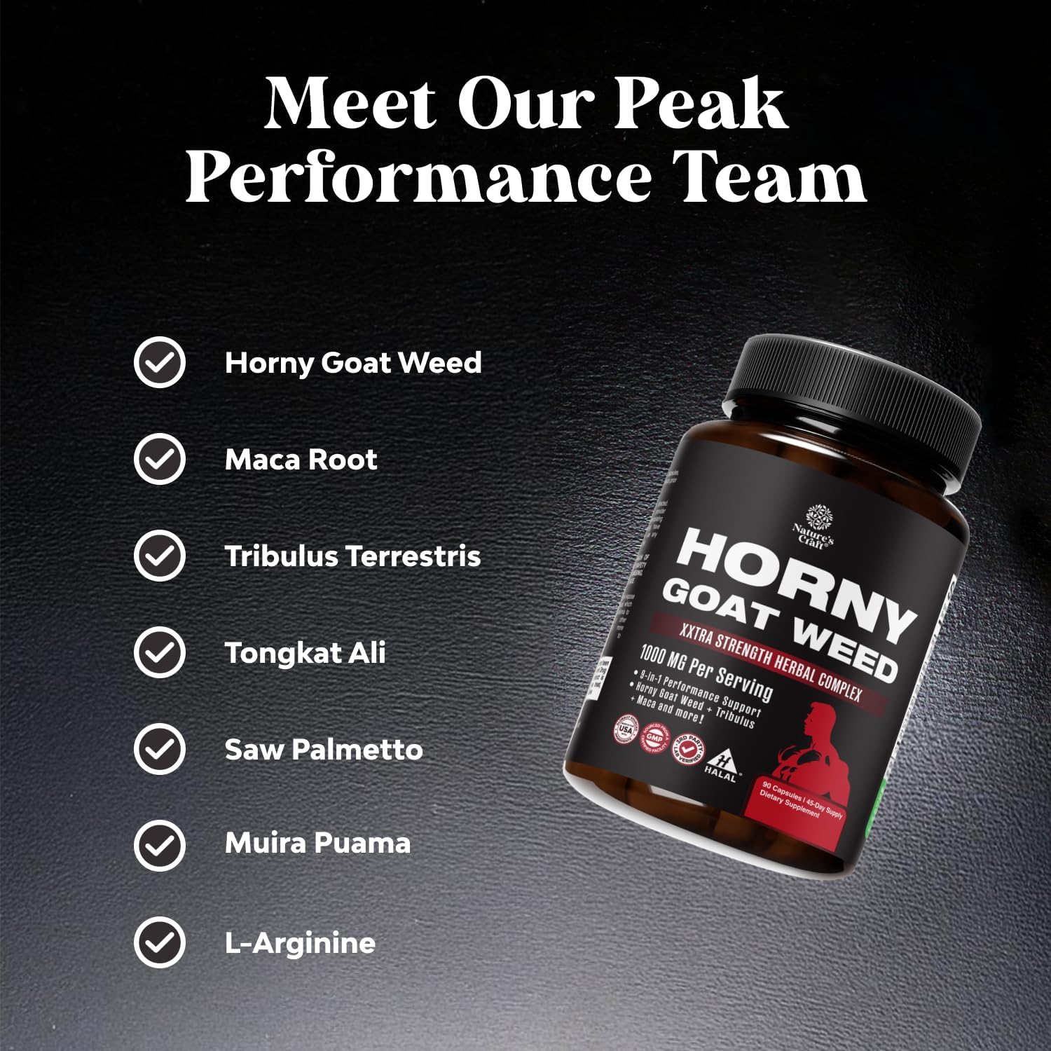 Horny Goat Weed for Men | Extra Strength | Stamina, Energy & Performance | 90 Capsules - Image 6