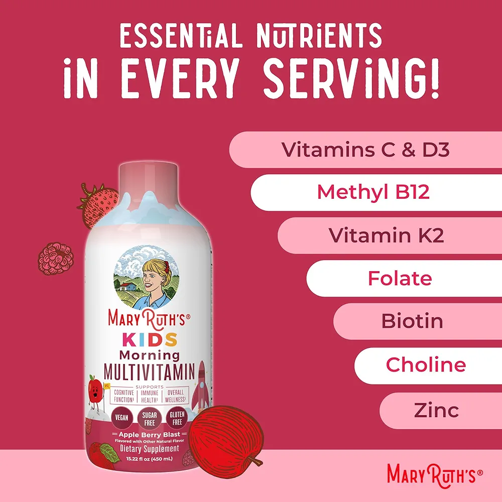 MaryRuth's Kids Liquid Multivitamin | Immune & Cognitive Support | 450 ml - Image 7