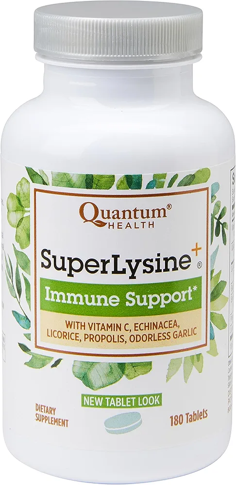 Quantum Health Super Lysine+ | Immune & Lip Health Support | 180 Tablets