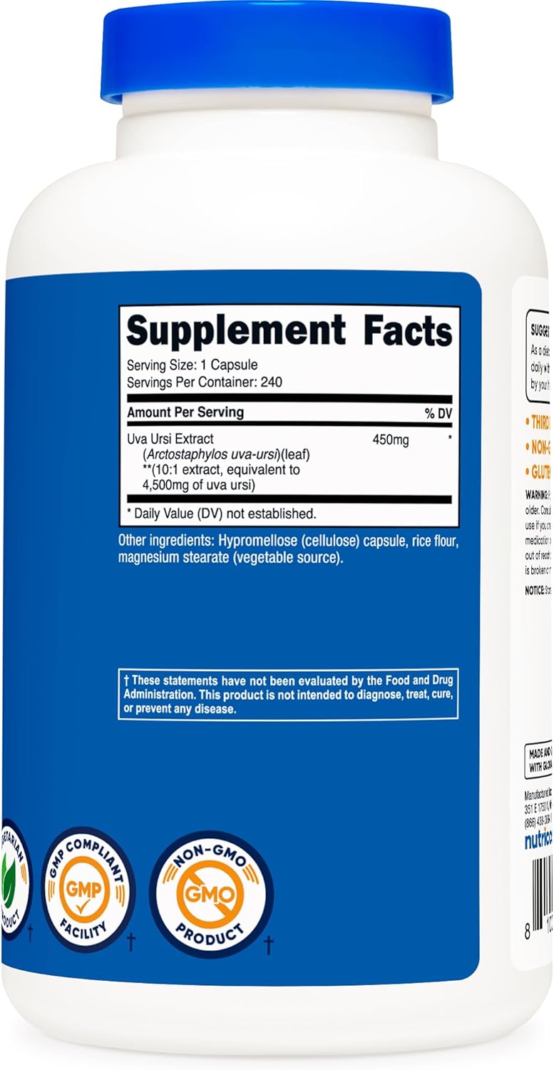 Nutricost Uva Ursi 4500mg | Urinary Tract Health Support | 240 Capsules - Image 5
