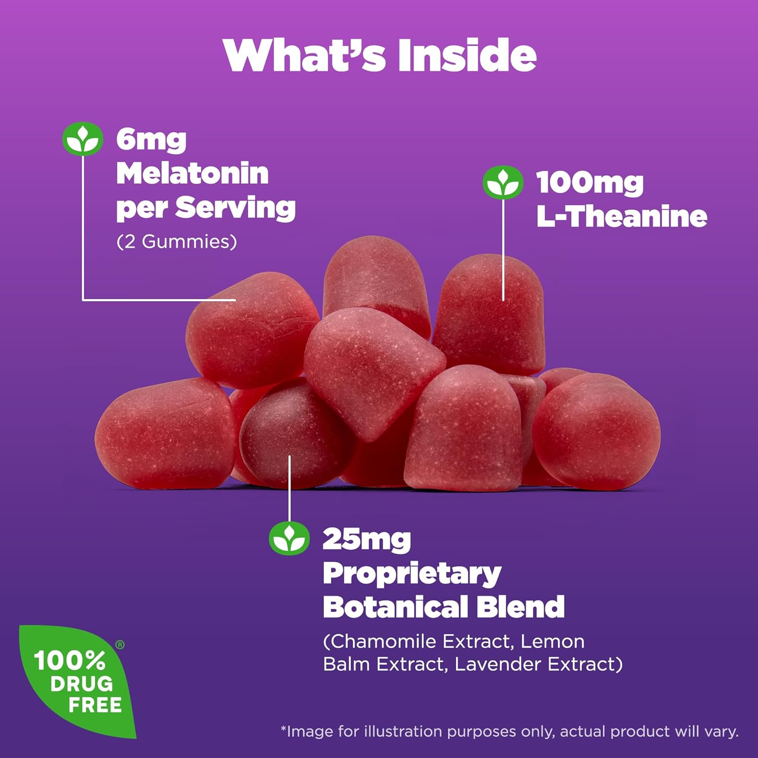 Natrol Sleep+ Calm Melatonin Gummies | Sleep Support & Relaxation | 60 Gummies - Image 3
