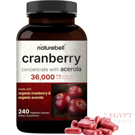 NatureBell Cranberry Pills | 36,000mg | Urinary Tract Health | 240 Capsules