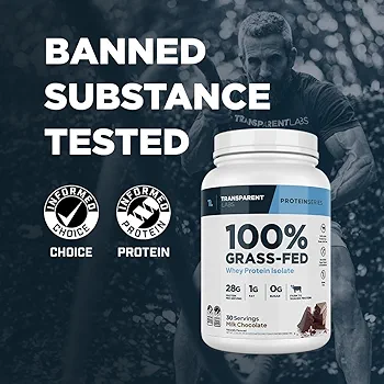 Transparent Labs Grass-Fed Whey Protein Isolate, French Vanilla | 28g Protein | 30 Serving - Image 2