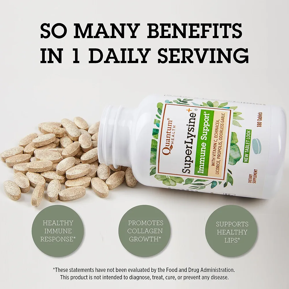 Quantum Health Super Lysine+ | Immune & Lip Health Support | 180 Tablets - Image 7