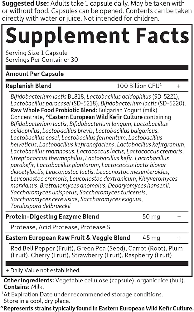 Garden of Life Raw Probiotics: 100 Billion CFU, 34 Strains, Digestive Enzymes | 30 Capsules - Image 2