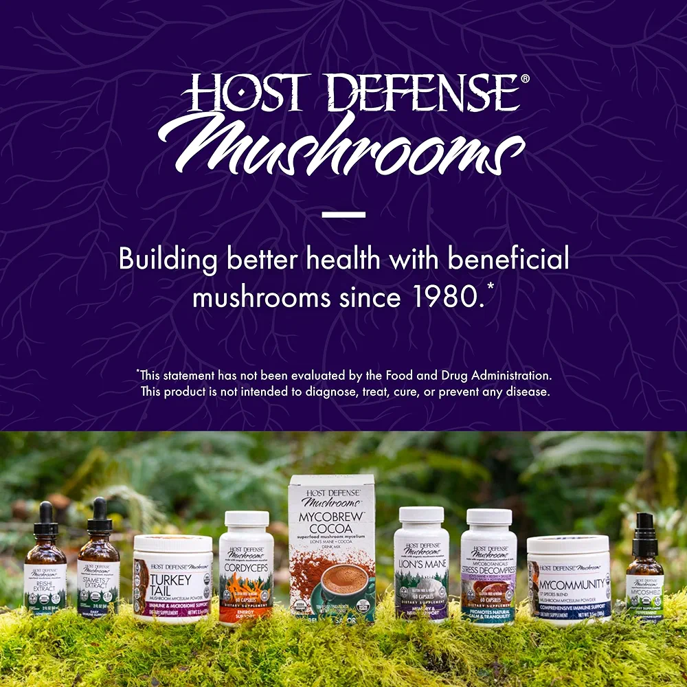 Host Defense Lion's Mane | Brain Health, Focus & Memory Support | 30 Capsules - Image 7