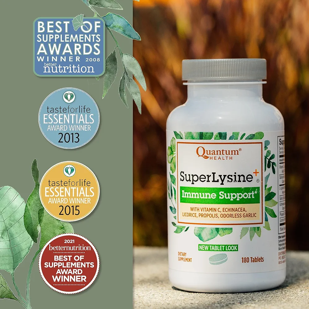 Quantum Health Super Lysine+ | Immune & Lip Health Support | 180 Tablets - Image 4