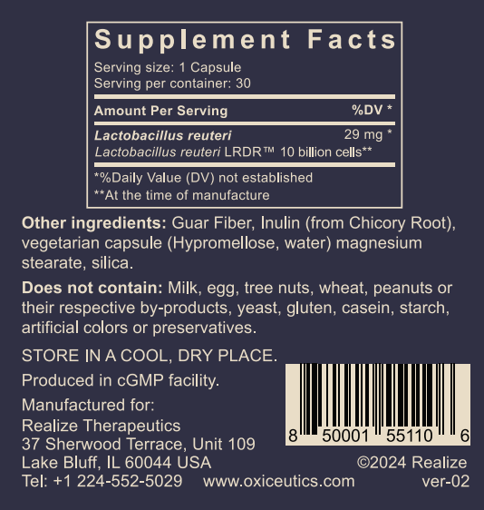 MyReuteri from Oxiceutics | 30 Capsules - Image 4