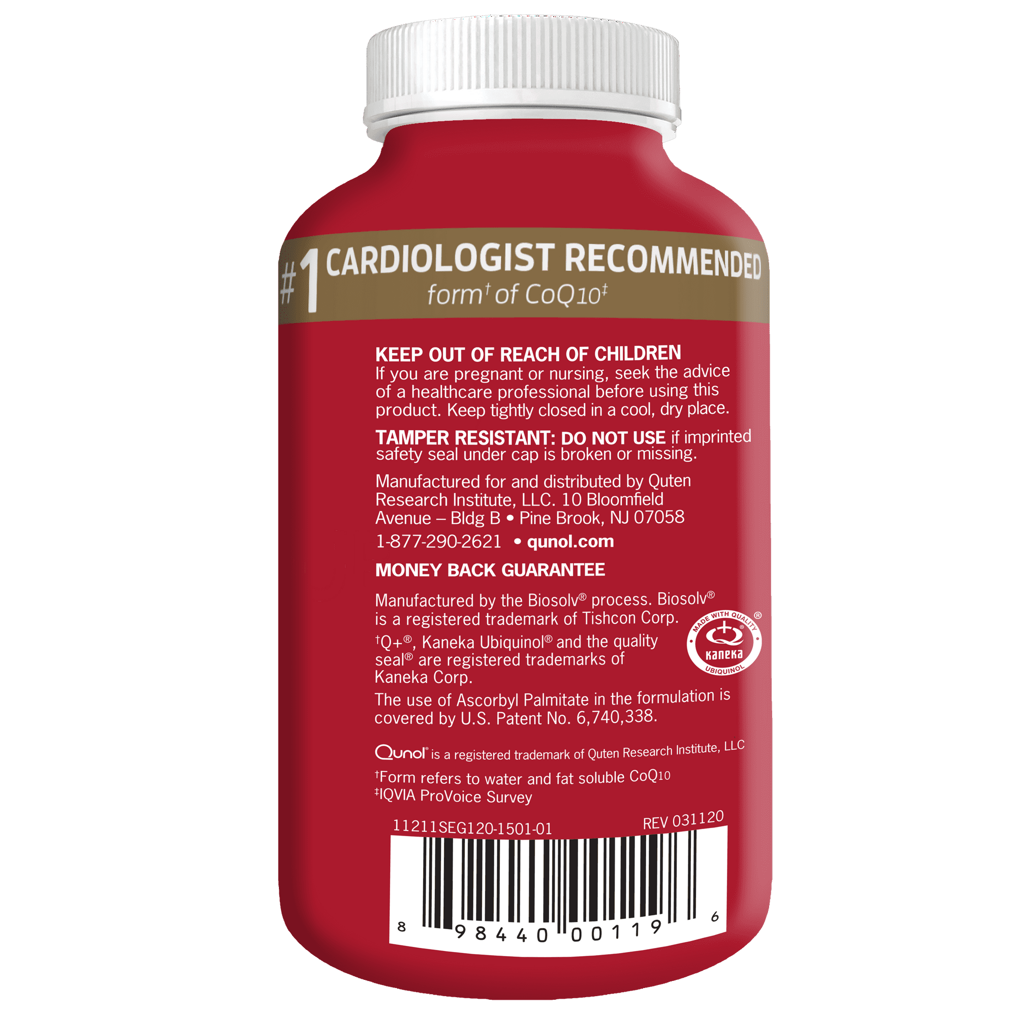 Qunol Mega CoQ10 Ubiquinol | 120 softgels - Image 2