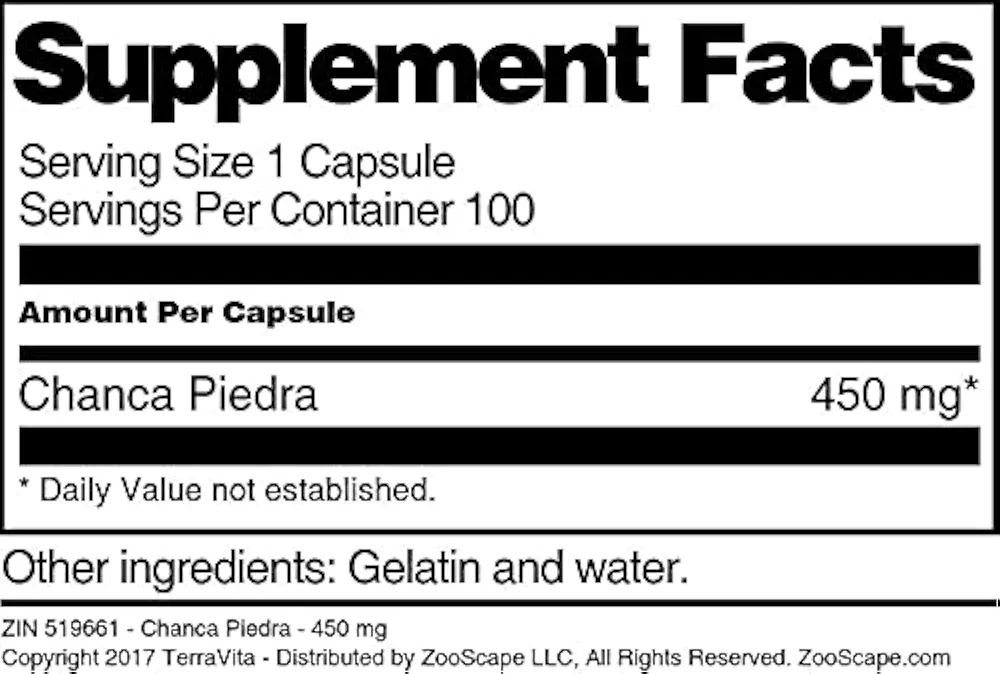 Terravita Chanca Piedra | 450mg | 100 Capsules - Image 4