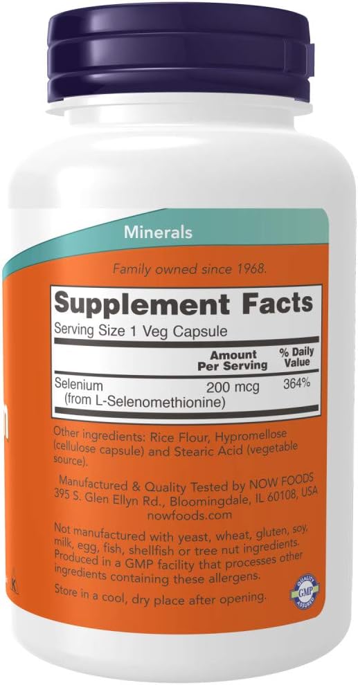 NOW Foods Selenium 200 mcg VCaps |180 CAPS - Image 2