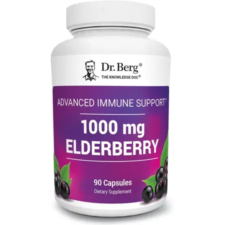 Dr. Berg Black Elderberry Capsules | Immune Support | 90 Capsules