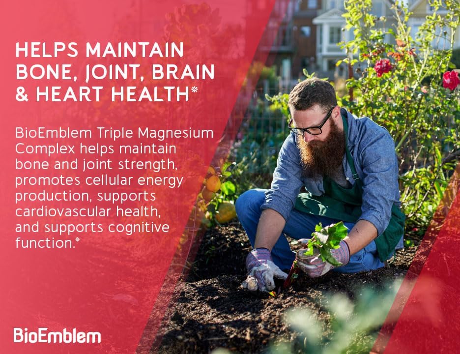 BioEmblem Triple Magnesium Complex | High Absorption, Vegan, Non-GMO | 90 Capsules - Image 4