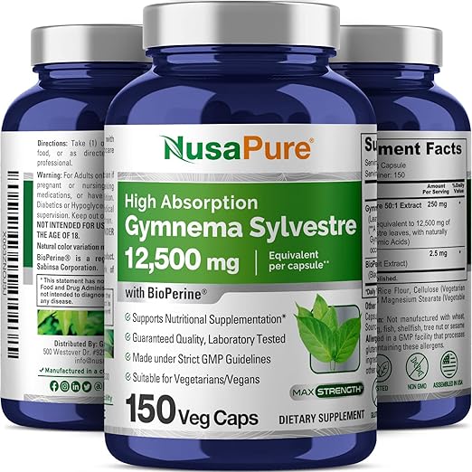 NusaPure , Gymnema Sylvestre 12500 mg |150 Vegan Caps - Image 2