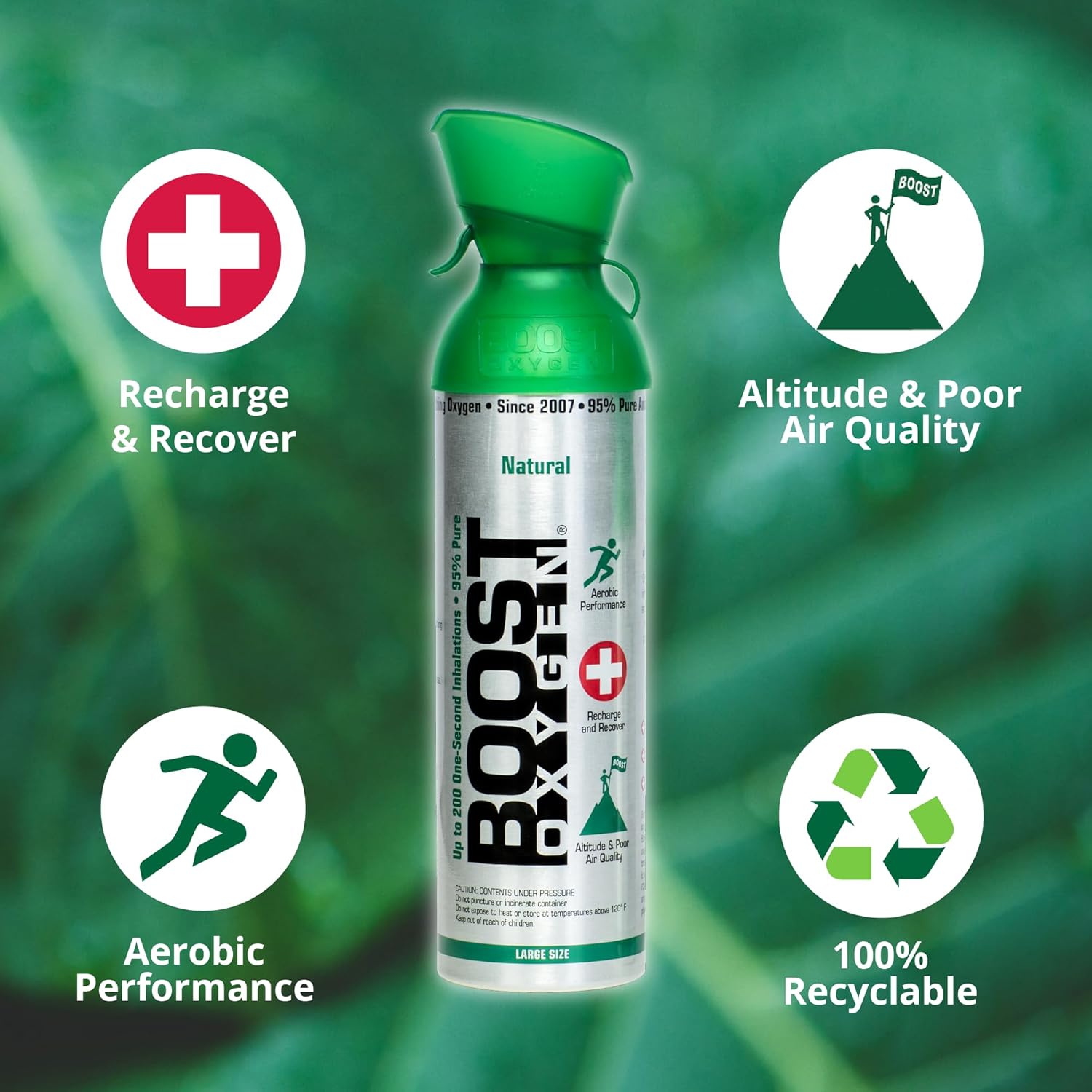 Boost Oxygen Large Natural 10L Canister | Respiratory Support for Aerobic Recovery. - Image 3