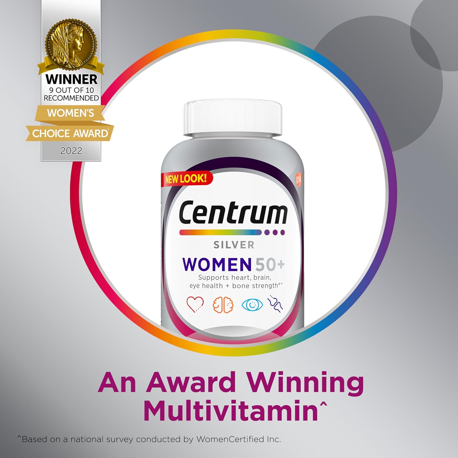 Centrum Silver Women's Multivitamin for Women 50 Plus, Multivitamin/Multimineral Supplement | 200 Tablets - Image 3