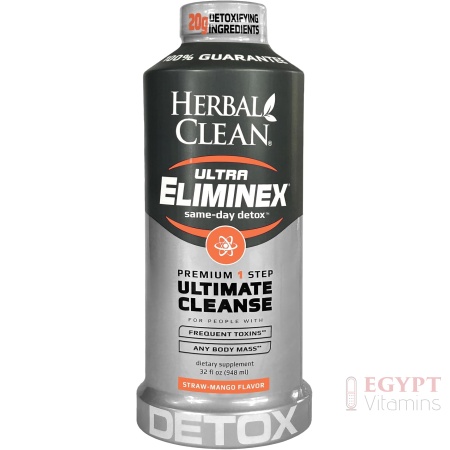 Herbal Clean Ultra Eliminex | Premium Herbal Wellness Drink (Straw-Mango, 948 ML)