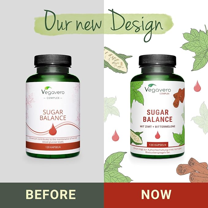 Vegavero Sugar Balance Complex | Blood Glucose Metabolism | 120 Vegan Capsules - Image 2