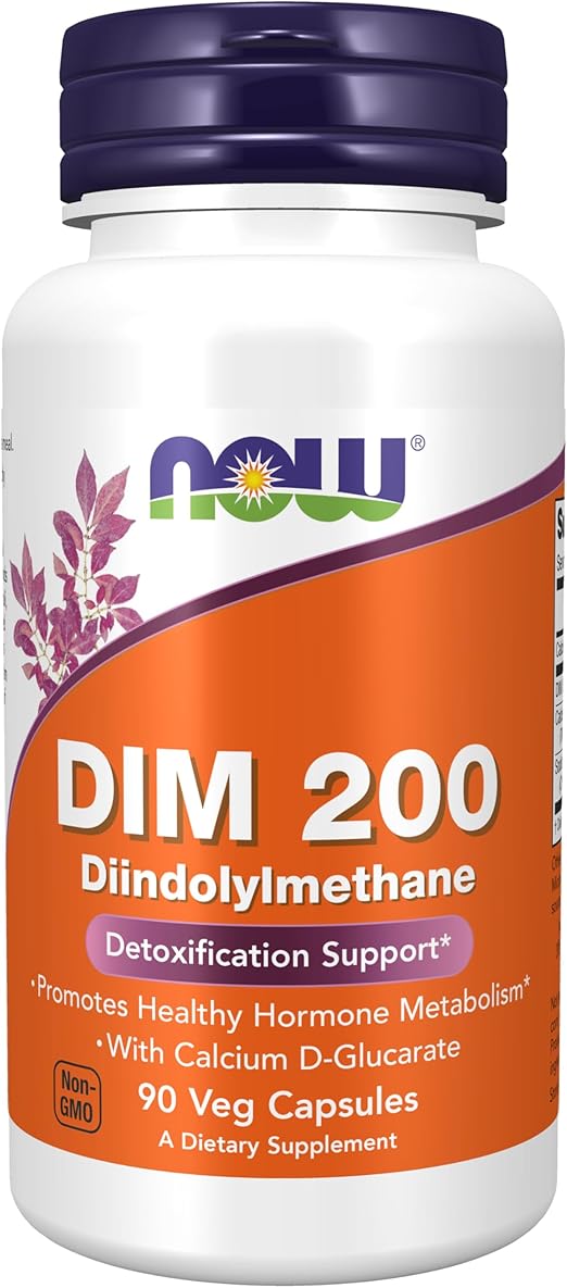 NOW DIM 200 with Calcium D-Glucarate | Hormone Metabolism |90 Veg Capsules