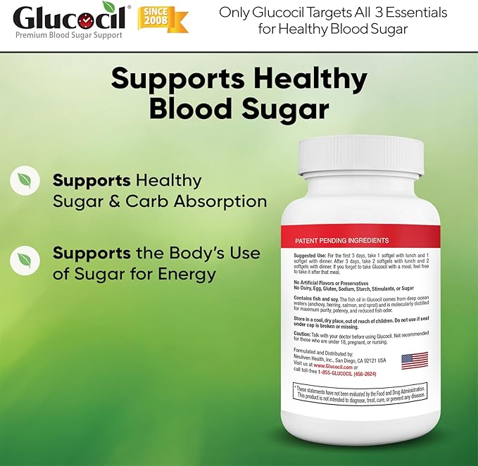 Doctor Formulated Glucocil Softgels – Premium Blood Sugar Support with Berberine & Mulberry Leaf (120 Softgels) - Image 4