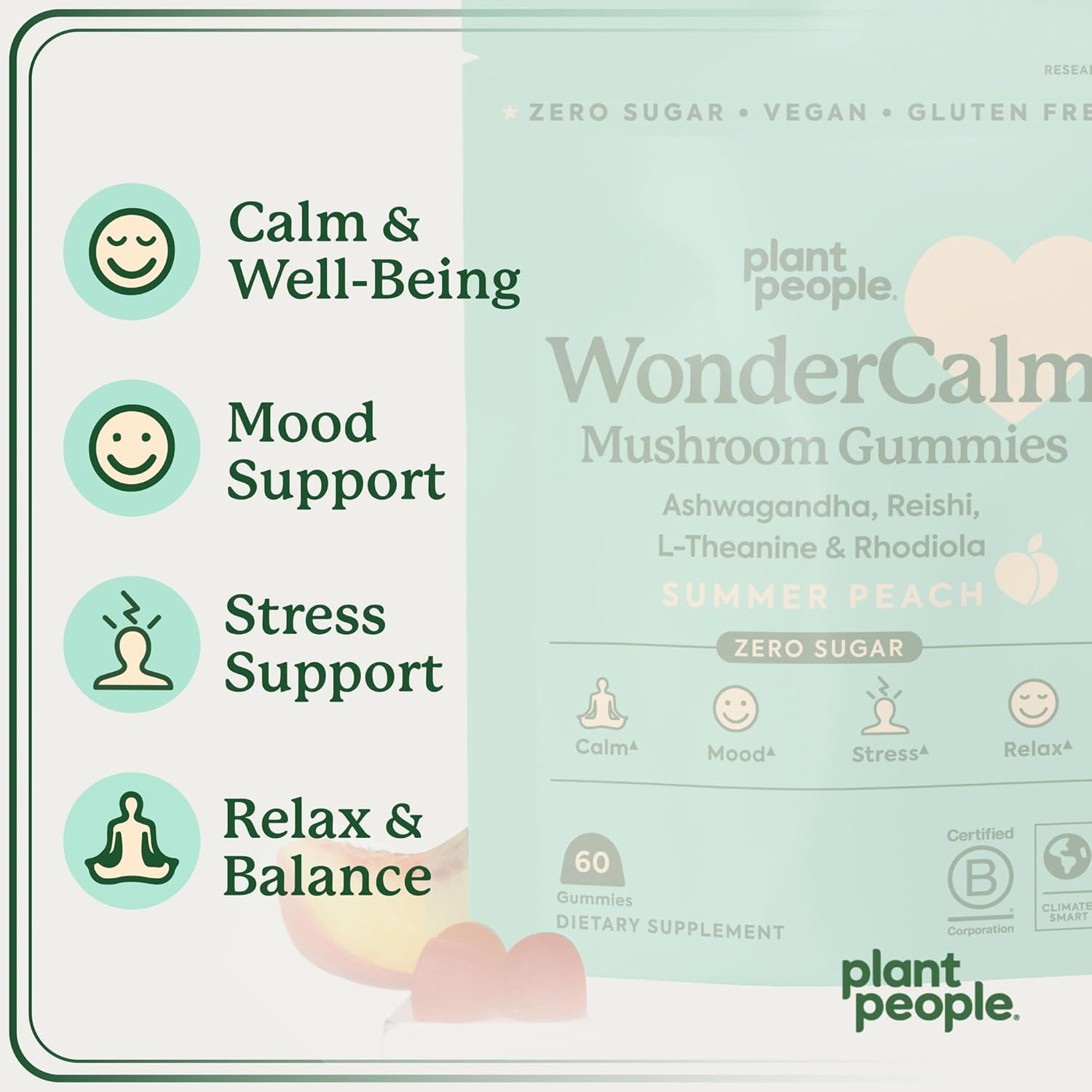 Plant People | WonderCalm Ashwagandha Gummies | 60 Gummies - Image 2
