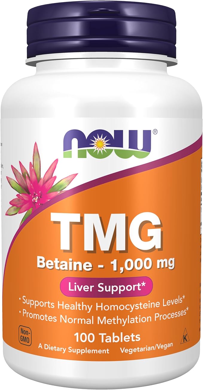 NOW TMG Supplement 1000mg | For Methylation & Liver Support |100 Tablets