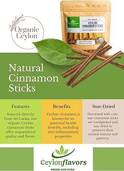 Organic Ceylon Cinnamon Sticks | Fresh & Pure from Sri Lanka | 3 oz - Image 3