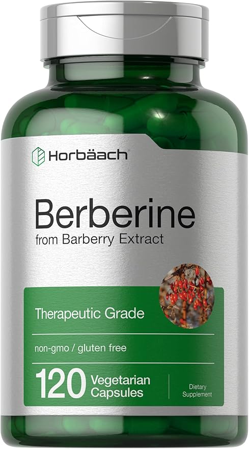 Horbaach Berberine Supplement | Berberine HCl from Barberry Extract |120 Capsules