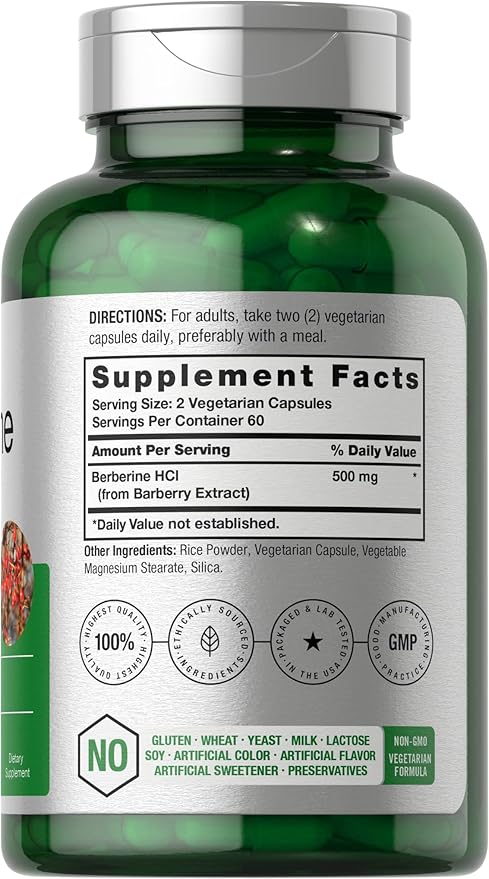 Horbaach Berberine Supplement | Berberine HCl from Barberry Extract |120 Capsules - Image 2