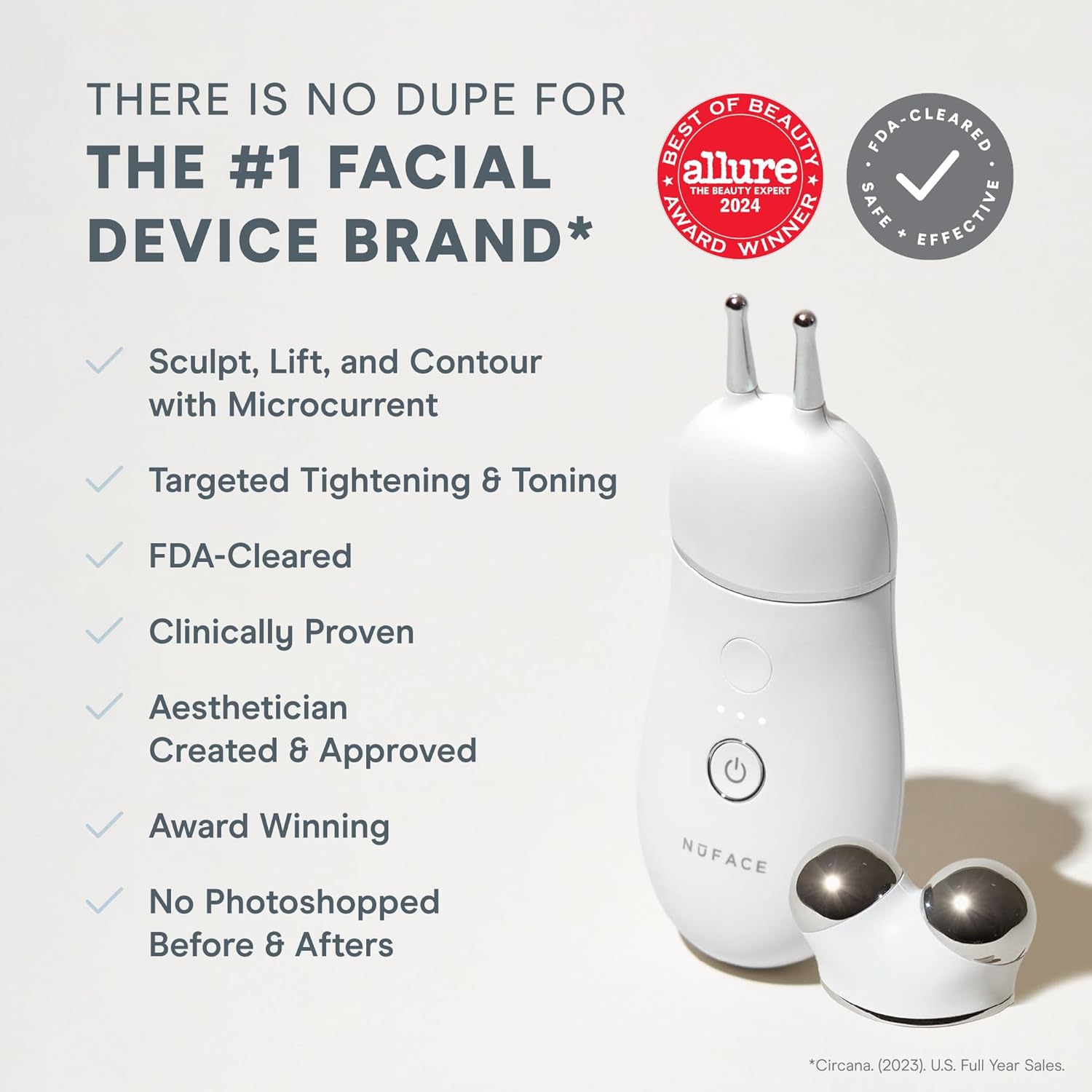 NuFACE Trinity+ Effective Lip & Eye Attachment for Microcurrent Facial Device - FDA Cleared at Home Eye Lift & Smile Lines Treatment to Tighten & Tone Hard-to-Reach Areas Around Mouth and Eyes - Image 3