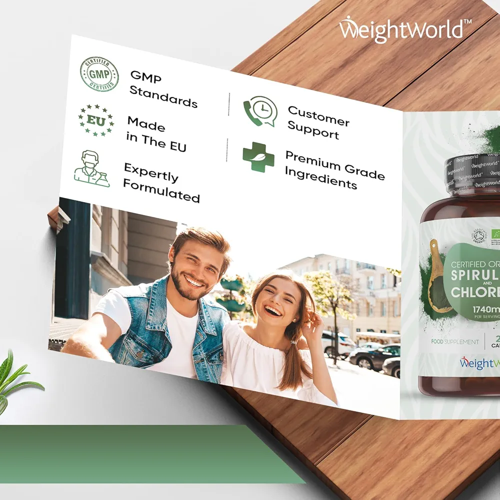 Organic Spirulina & Chlorella Capsules | High Strength | 240 Vegan Caps - Image 5