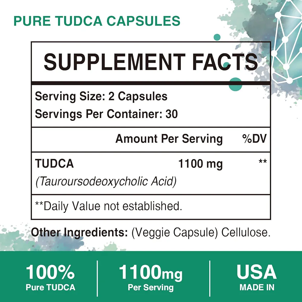 TUDCA Liver Support Supplement | 1100mg | Detox, Cleanse & Repair | 60 Capsules - Image 2