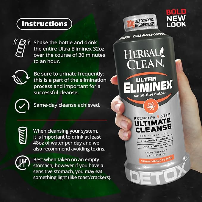 Herbal Clean Ultra Eliminex | Premium Herbal Wellness Drink (Straw-Mango, 948 ML) - Image 4