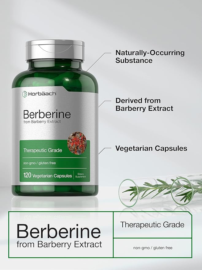 Horbaach Berberine Supplement | Berberine HCl from Barberry Extract |120 Capsules - Image 5