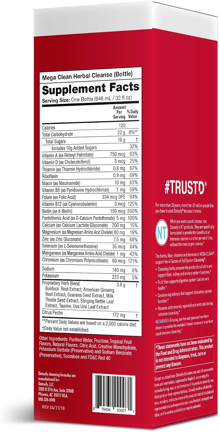 Herbal Clean Mega Clean NT | Intensive Herbal Wellness Drink | 946 ML - Image 3