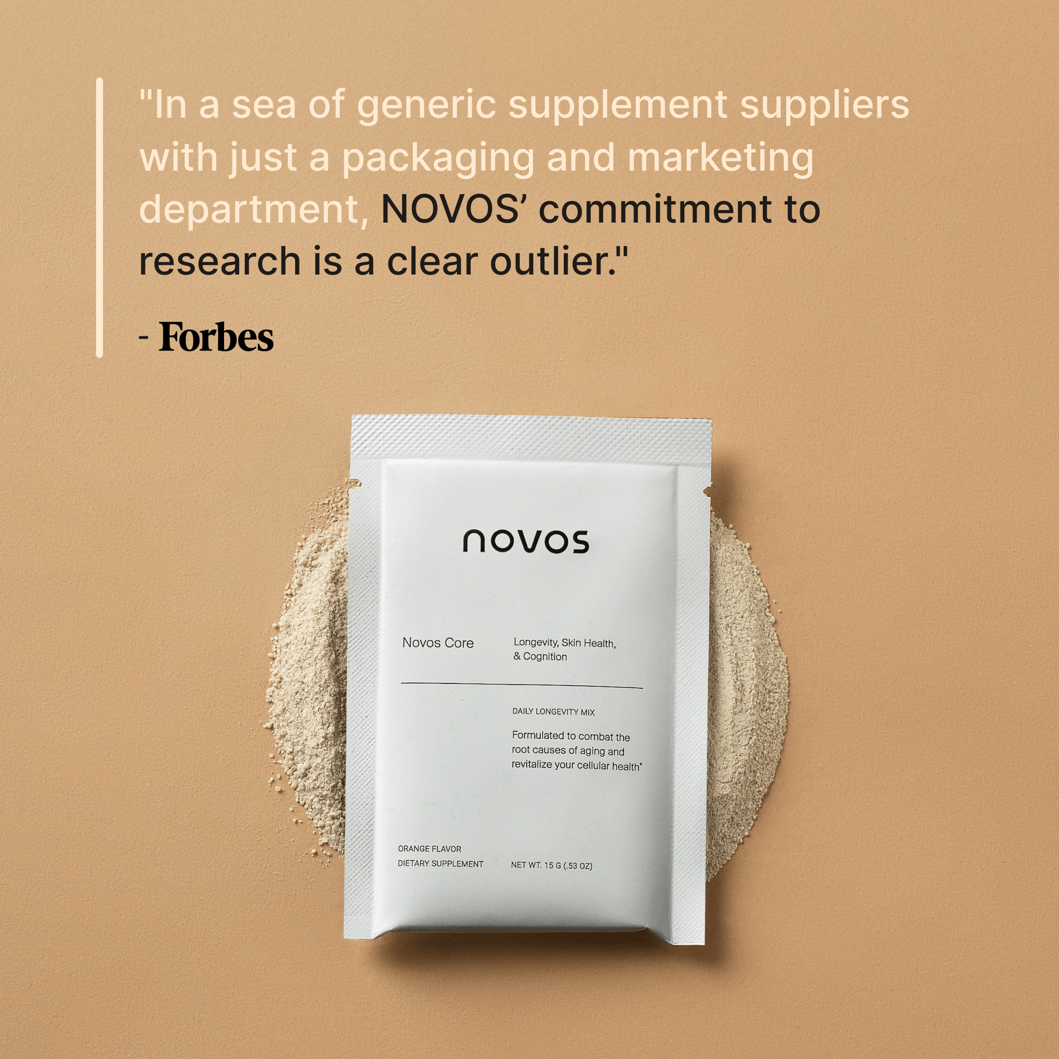 NOVOS Core | The Scientist-Formulated Longevity Supplement |12 longevity ingredients|1 powerful mix 6.9 grams. - Image 5