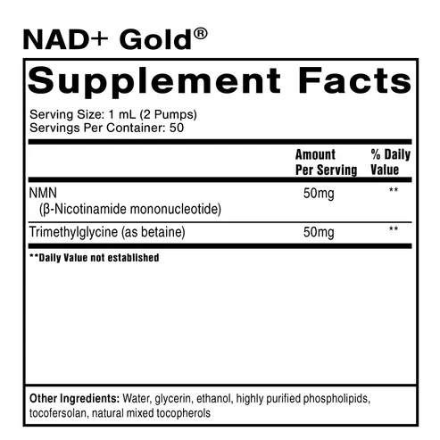 Quicksilver Scientific NAD+ Gold® | Liposomal NMN Supplement | 50 ML - Image 2