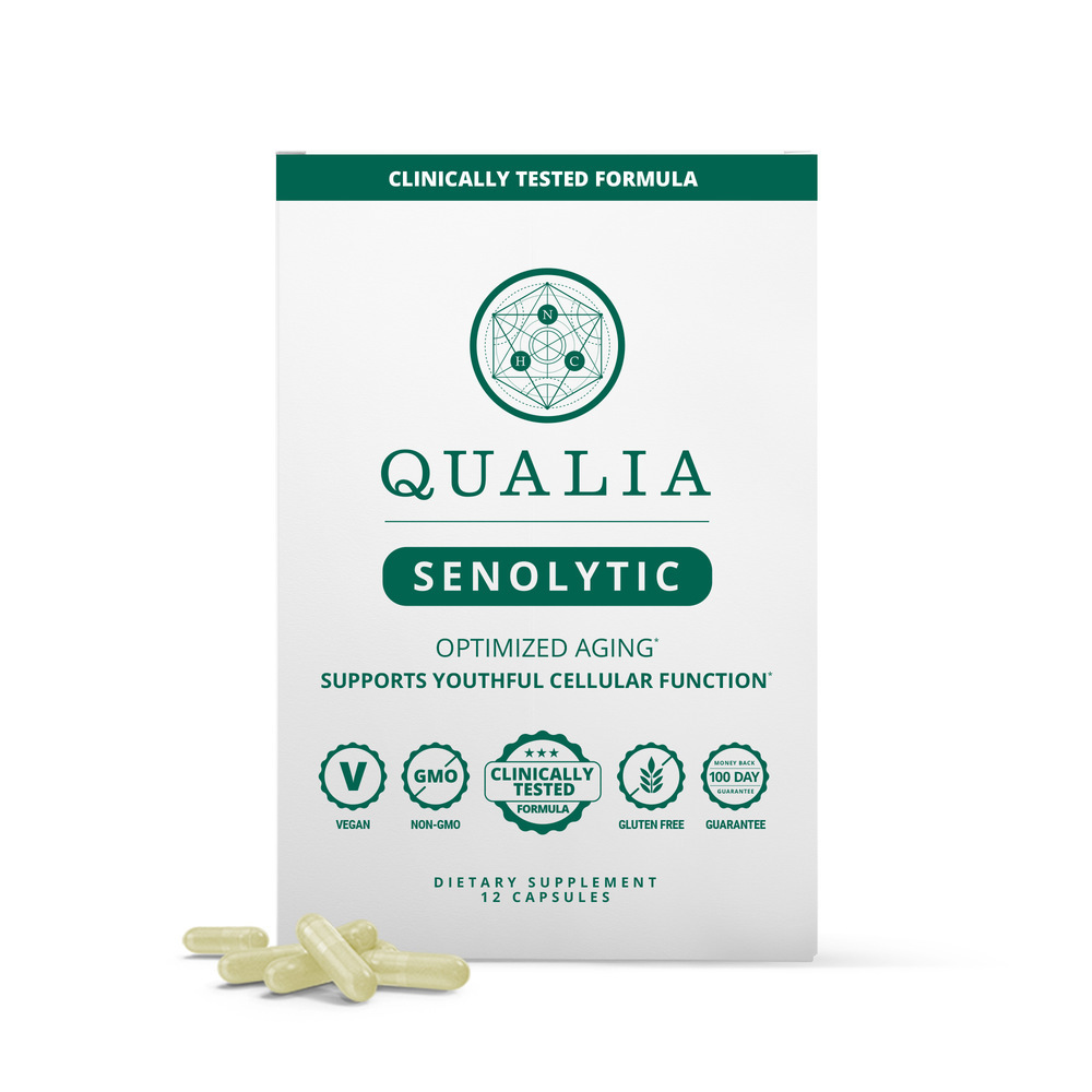 Qualia Senolytic | 2-Day Cellular Rejuvenation Regimen | 12 CAPS