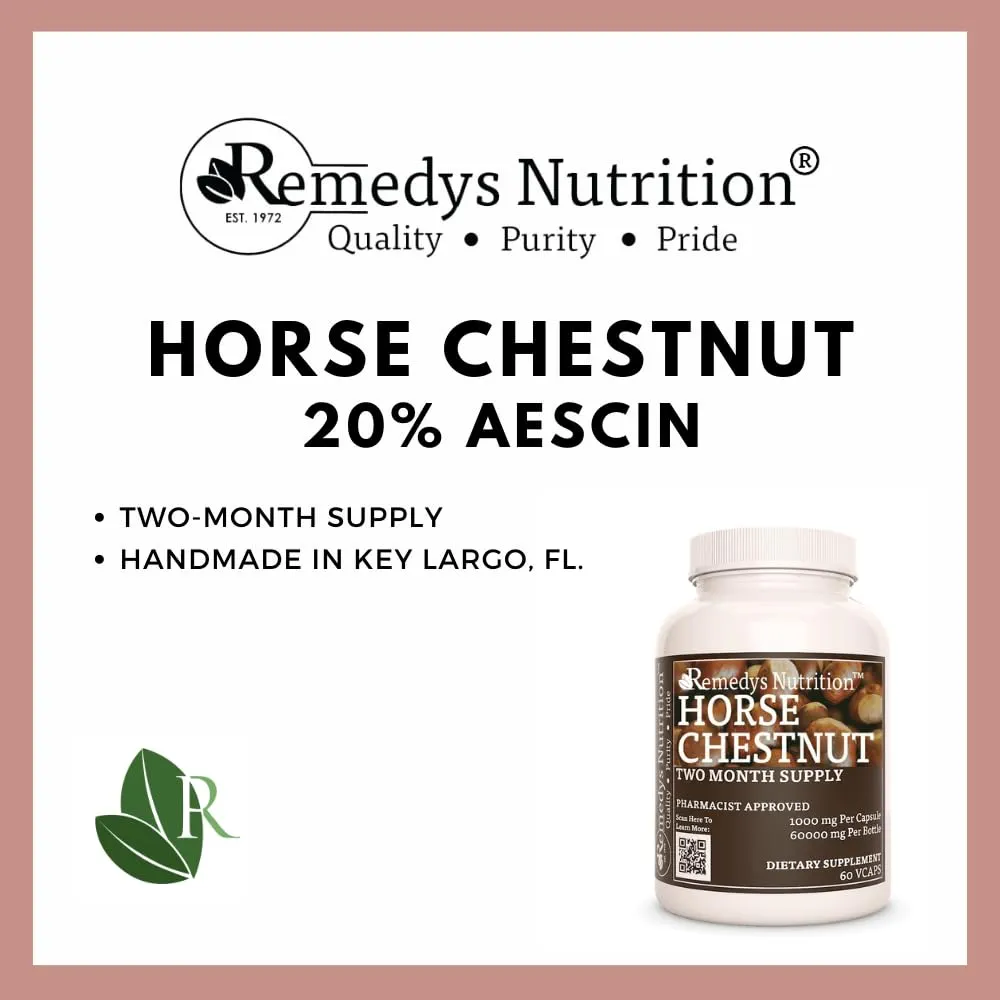 Remedy's Nutrition Horse Chestnut Extract | 1000mg | 60 Vegan Capsules - Image 3