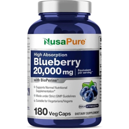 NusaPure Blueberry Concentrate 20,000mg - 180 capsules